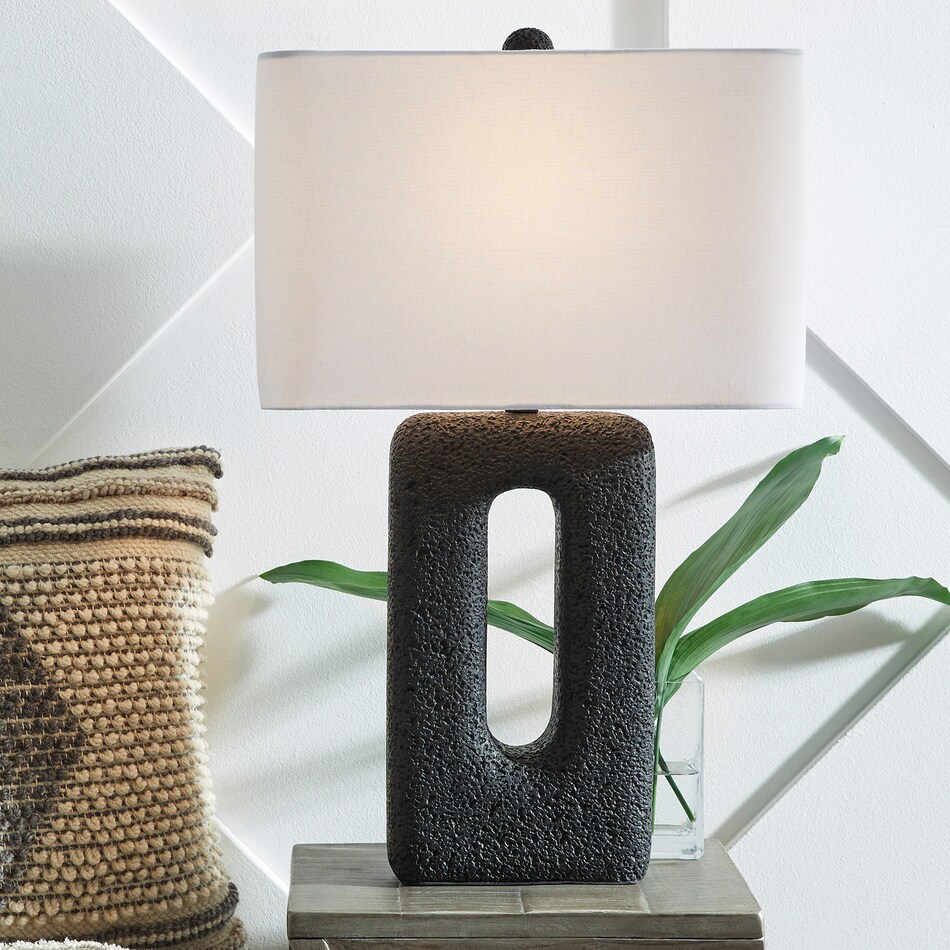 al black brass table lamp   
