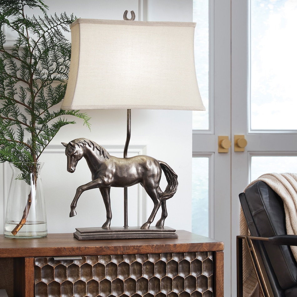 al brass table lamp   