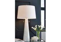 al white glass table lamp   