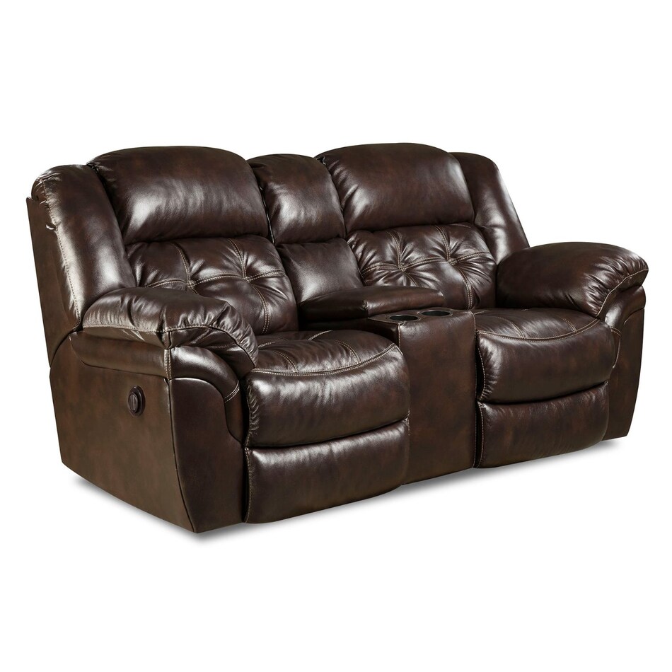 almond sectional w recliner   