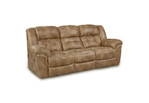 almond sectional w recliner   