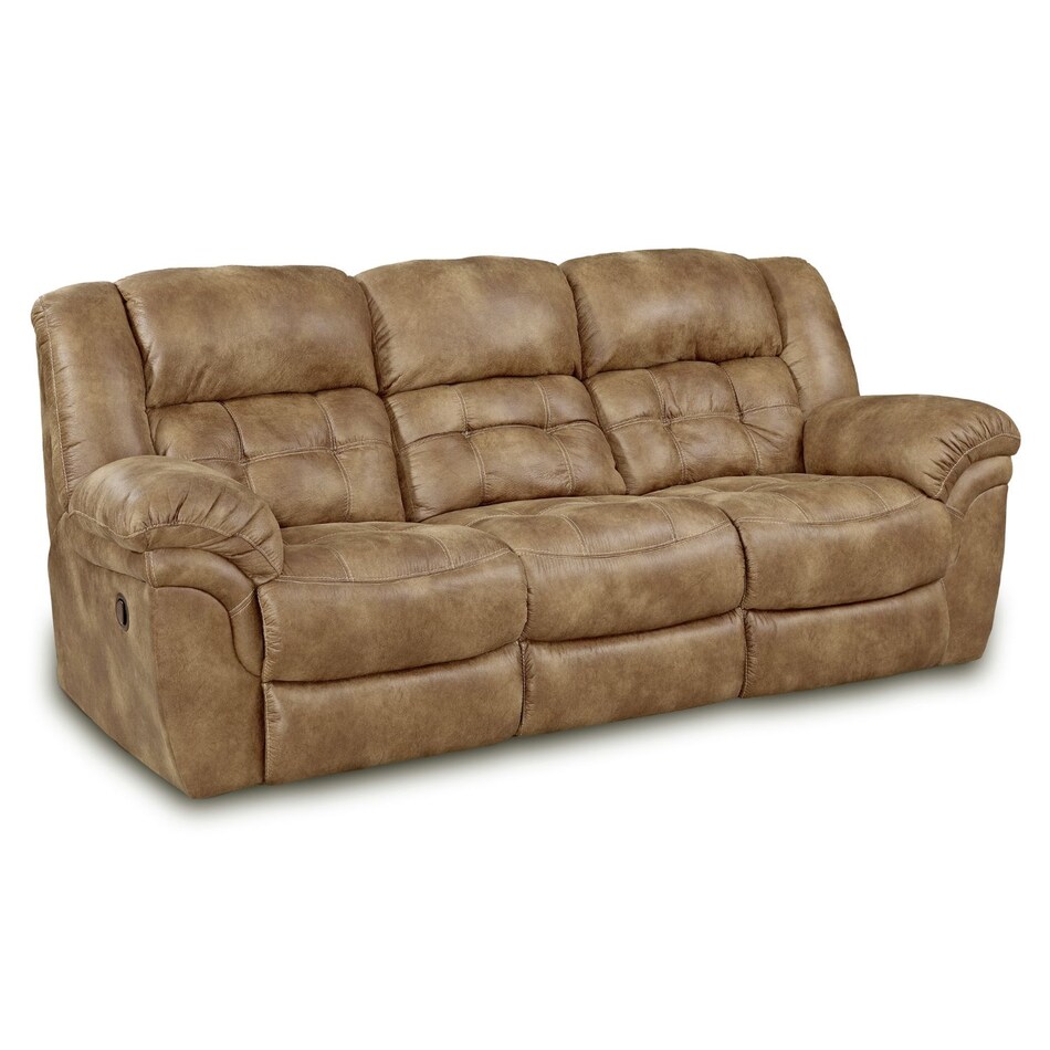 almond sectional w recliner   