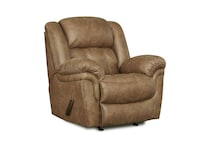 almond sectional w recliner   