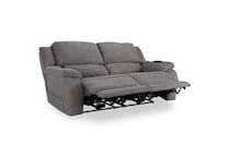 alvarado nickel casual transitional recl sofa   