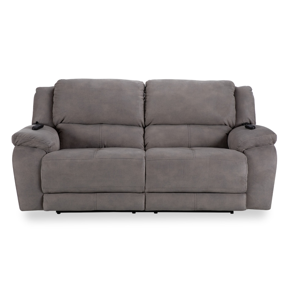 alvarado nickel casual transitional recl sofa   