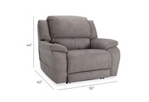 alvarado nickel casual transitional recl sofa   