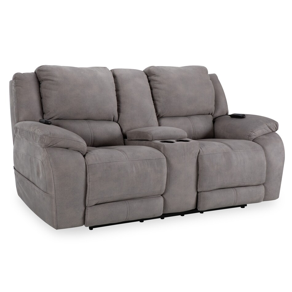 alvarado nickel casual transitional recl sofa   
