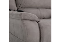 alvarado nickel casual transitional recl sofa   