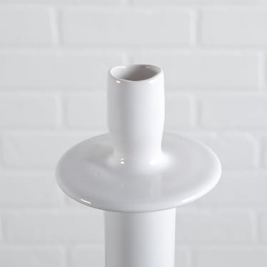 Quill Large White Candlestick