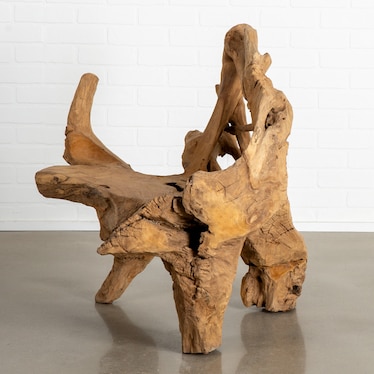 Natural Teak Root Bench