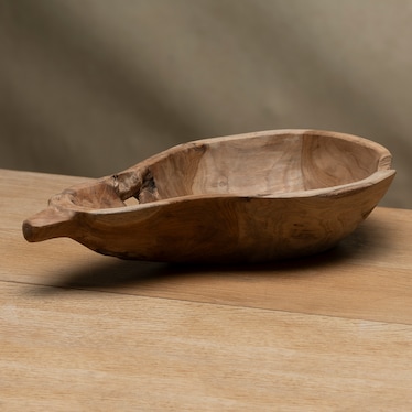 Natural Teak Pear Bowl