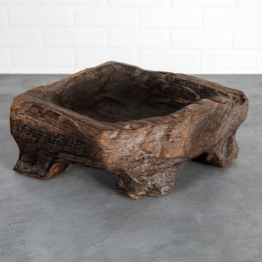 Square Teak Bowl W/ Feet I