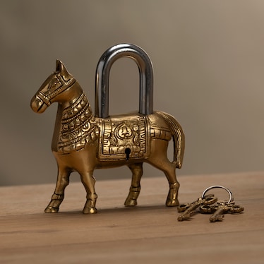 Antique Assorted Brass Lock Horse