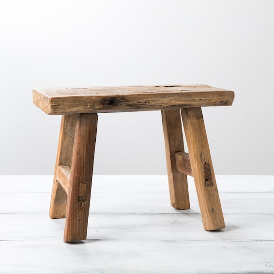 Antique Medium Wooden Stool