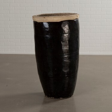 Large Black Urn