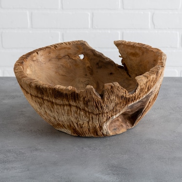 Groovy Teak Bowl