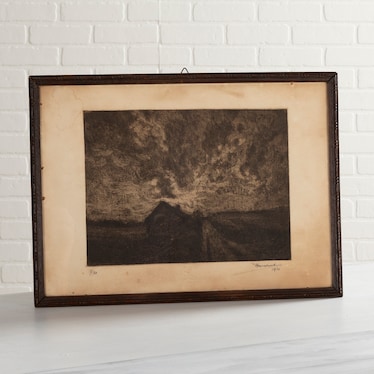 Antique Picture W/ Wooden Frame