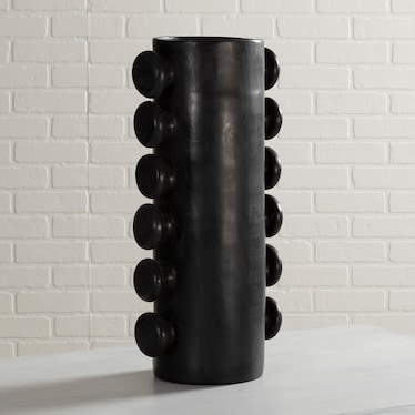 Tall Vase Black Tamza