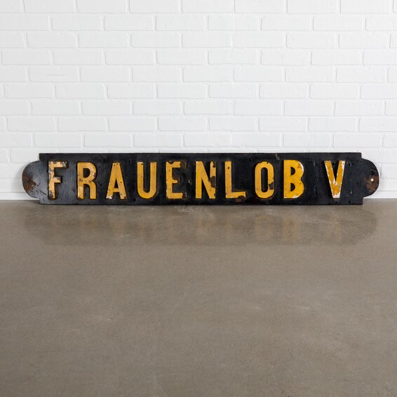 Frauenlob Metal Sign