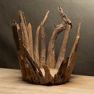 Teak Votive Piece Sculpture