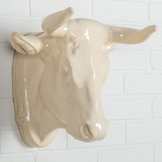 Antique Ceramic Cow Head