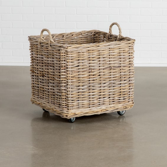 Large Pattern Basket W/ Wheels