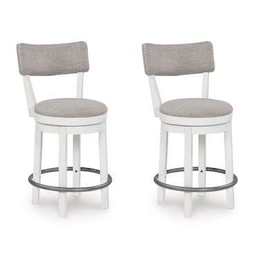 Holland S/2 White Counter Stool