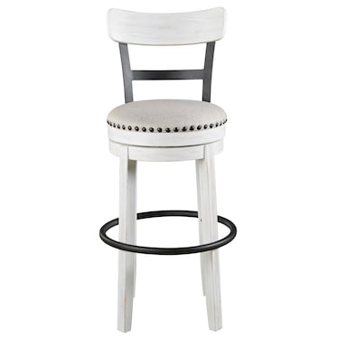 Cooper White Swivel Barstool