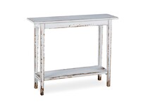 antique white console   