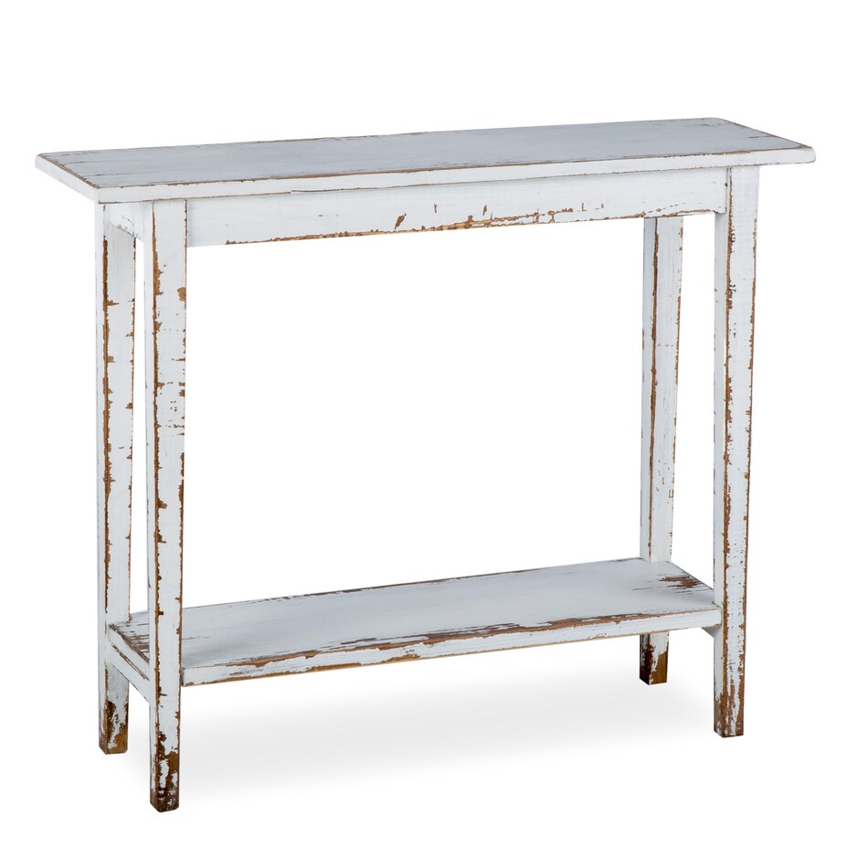 antique white console   