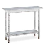 antique white console   