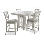 antique white light gray country formal dining room adp  