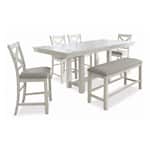 antique white light gray country formal dining room adp  