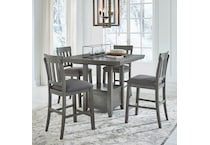 antiqued gray traditional formal dining room   