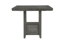 antiqued gray traditional formal dining room   