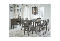 antiqued gray traditional formal dining room   