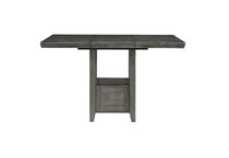 antiqued gray traditional formal dining room   