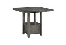 antiqued gray traditional formal dining room   