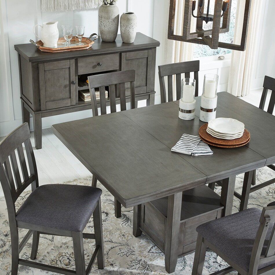 antiqued gray traditional formal dining room apc  