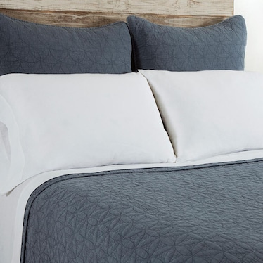 Blue Denim Queen Coverlet