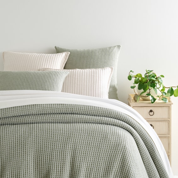 Pick Stitch King Evergreen Coverlet