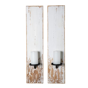 S/2 Wall Sconce - Antique White