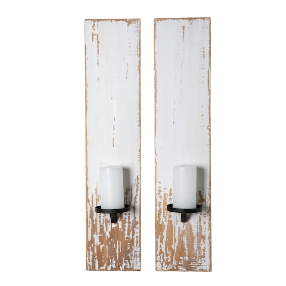 S/2 Wall Sconce - Antique White