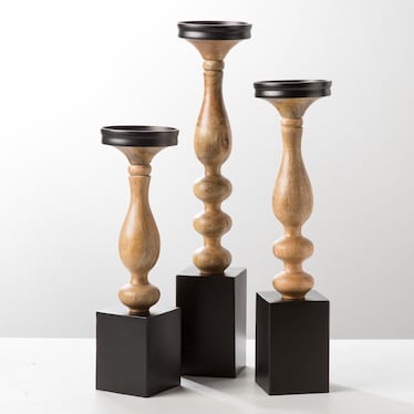 S/3 Jasper Candlesticks
