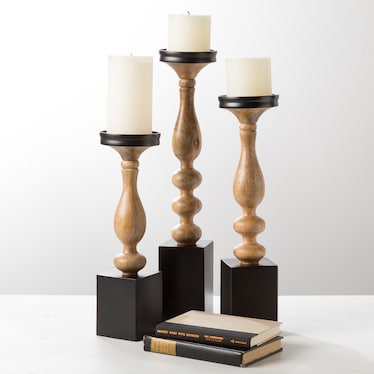 S/3 Jasper Candlesticks