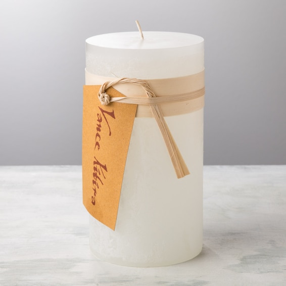 3.25 X 6 White Pillar Candle