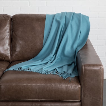 Classic Alpaca Throw - Teal