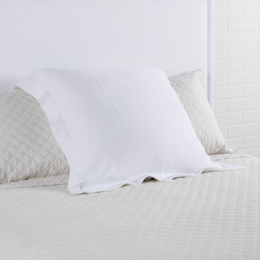 Interlaken Matelasse Euro Sham - White