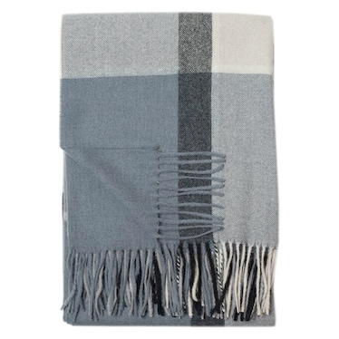 Grey Plaid Throw