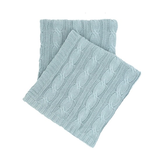 Sky Cable Knit Throw